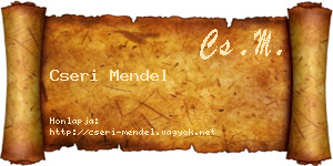Cseri Mendel névjegykártya